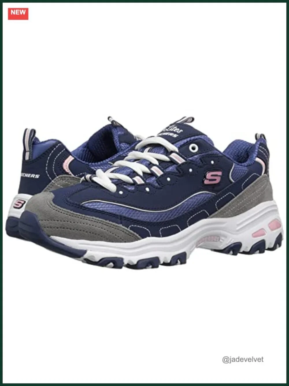 Skechers D'Lites New Journey Lace-Up Fashion Sneaker Wedge Heel